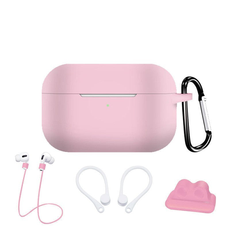 HKM-503891 Silicone Case Set for AirPods Pro with Anti-Loss Strap and Buckle