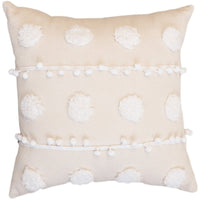 HKM-503891 Solid Color Tufted Pillow Cover - Square Waist Cushion in Various Designs and Sizes
