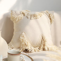 HKM-503891 Solid Color Tufted Pillow Cover - Square Waist Cushion in Various Designs and Sizes