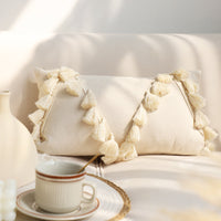HKM-503891 Solid Color Tufted Pillow Cover - Square Waist Cushion in Various Designs and Sizes