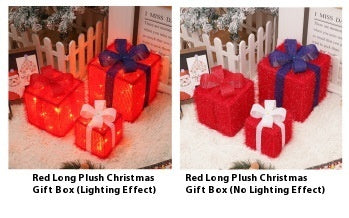 HKM-503955 Decorative LED Christmas Gift Box Lights Set - 3-Piece Battery Operated Layout for Holiday Décor