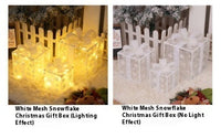 HKM-503955 Decorative LED Christmas Gift Box Lights Set - 3-Piece Battery Operated Layout for Holiday Décor