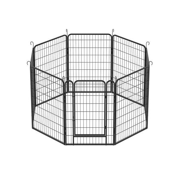 HKM-504019 Durable Metal Pet Enclosure with Rust-Resistant Coating and Gravity Lock Mechanism