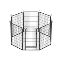HKM-504019 Durable Metal Pet Enclosure with Rust-Resistant Coating and Gravity Lock Mechanism