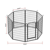 HKM-504019 Durable Metal Pet Enclosure with Rust-Resistant Coating and Gravity Lock Mechanism