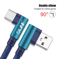 HKM-504019 Fast Charging USB Cable with Pure Copper Wire Core and Durable Denim Covering