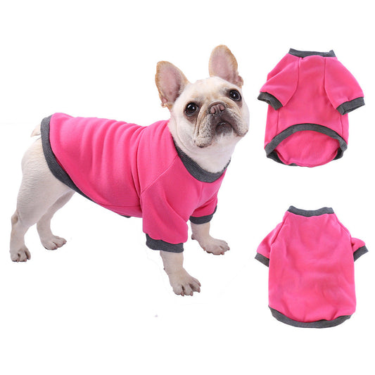 HKM-504083 Fleece-Lined Solid Color Hoodie for Pets – Multiple Sizes and Colors Available