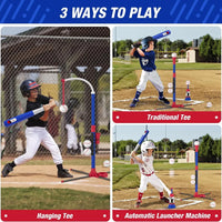HKM-504083 Three-in-One Adjustable Baseball Training Set for Kids - Indoor and Outdoor Use