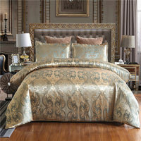 HKM-504147 European-Style Satin Jacquard Bedding Set in Assorted Colors, 3-Piece Suit, Polyester Fiber