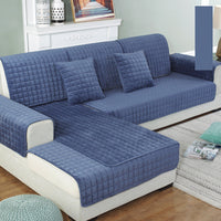 HKM-504211 Plush Sofa Cover in Multiple Colors with Anti-Skid Backing and Quilted Cotton Interlayer