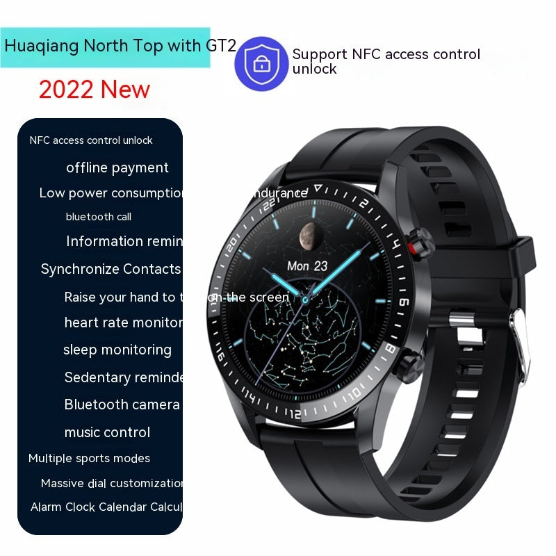HKM-504339 NFC Smart Watch with Bluetooth Calling and Health Monitoring Features