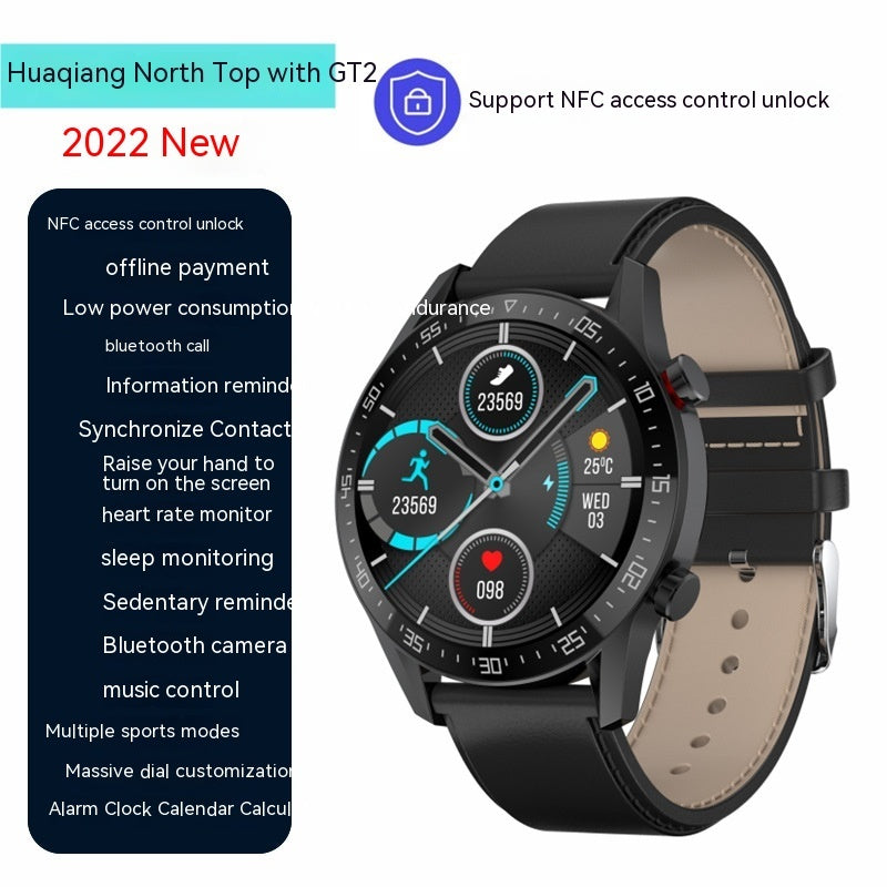HKM-504339 NFC Smart Watch with Bluetooth Calling and Health Monitoring Features