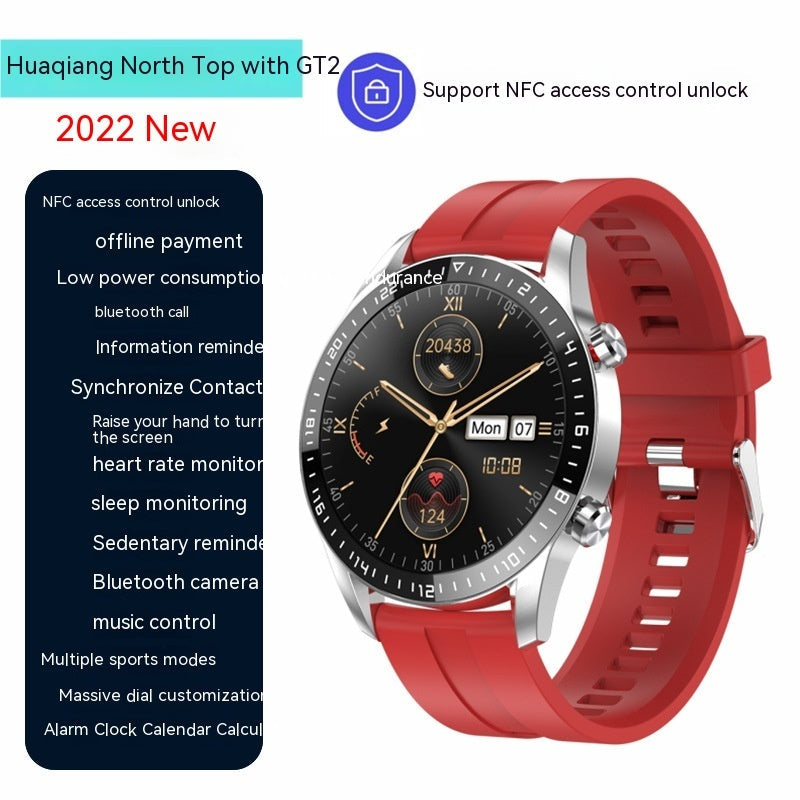 HKM-504339 NFC Smart Watch with Bluetooth Calling and Health Monitoring Features