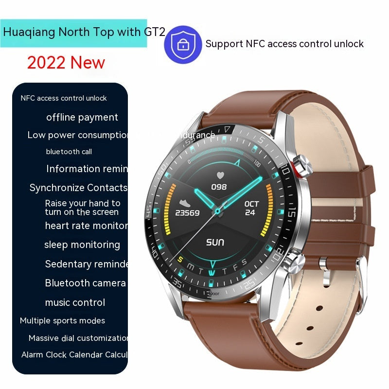 HKM-504339 NFC Smart Watch with Bluetooth Calling and Health Monitoring Features