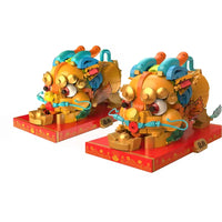 HKM-504467 Chinese Ancient Beasts Building Block Set - 50 Pieces for Creative Play