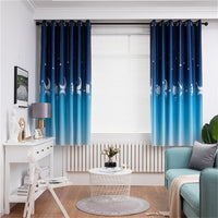 HKM-504531 Modern Polyester Printed Curtain Fabric for Bedroom and Living Room Shading