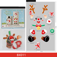 HKM-504595 Christmas Character Fridge Magnet Set - PVC Santa, Snowman, Elf, and Elk Stickers