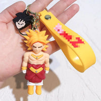 HKM-504659 3D Cartoon PVC Anime Keychain Goku Doll Pendant for Car and Bag Tag