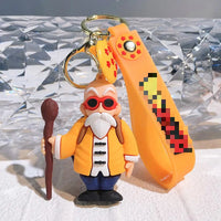 HKM-504659 3D Cartoon PVC Anime Keychain Goku Doll Pendant for Car and Bag Tag
