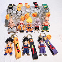 HKM-504659 3D Cartoon PVC Anime Keychain Goku Doll Pendant for Car and Bag Tag