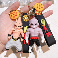 HKM-504659 3D Cartoon PVC Anime Keychain Goku Doll Pendant for Car and Bag Tag