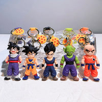 HKM-504659 3D Cartoon PVC Anime Keychain Goku Doll Pendant for Car and Bag Tag