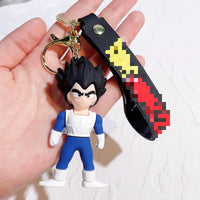 HKM-504659 3D Cartoon PVC Anime Keychain Goku Doll Pendant for Car and Bag Tag