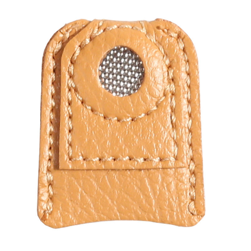 HKM-504659 Leather Thimble Finger Cover - Coin Type, Household Use in Large and Small Sizes