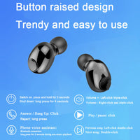 HKM-504723 TWS 5.0 Wireless Bluetooth Headset with Digital Display and Large Capacity for Music and Calls