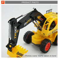 HKM-504787 Remote Controlled Chargeable Engineering Vehicle RC Truck with Light for Kids Ages 2-7