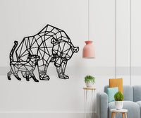 HKM-504915 Bear Acrylic Wall Art - Modern Wildlife-Inspired Home Decor, 36 x 28 Inches, Glossy Finish