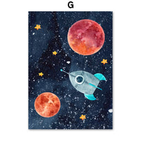 HKM-504979 Astronaut Oil on Canvas Wall Art - Frameless Decorative Spray Painting