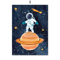 HKM-504979 Astronaut Oil on Canvas Wall Art - Frameless Decorative Spray Painting