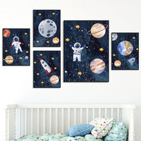 HKM-504979 Astronaut Oil on Canvas Wall Art - Frameless Decorative Spray Painting