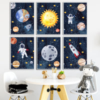 HKM-504979 Astronaut Oil on Canvas Wall Art - Frameless Decorative Spray Painting