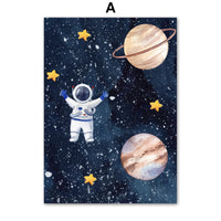 HKM-504979 Astronaut Oil on Canvas Wall Art - Frameless Decorative Spray Painting