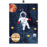 HKM-504979 Astronaut Oil on Canvas Wall Art - Frameless Decorative Spray Painting