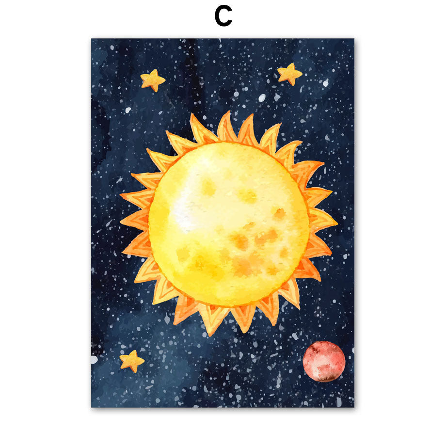 HKM-504979 Astronaut Oil on Canvas Wall Art - Frameless Decorative Spray Painting