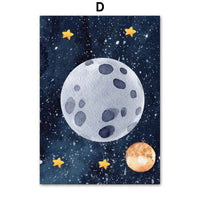 HKM-504979 Astronaut Oil on Canvas Wall Art - Frameless Decorative Spray Painting