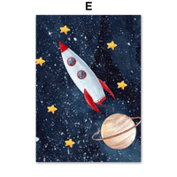 HKM-504979 Astronaut Oil on Canvas Wall Art - Frameless Decorative Spray Painting
