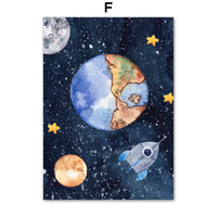 HKM-504979 Astronaut Oil on Canvas Wall Art - Frameless Decorative Spray Painting