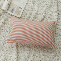 HKM-504979 Plaid and Solid Color Polyester Cotton Pillow Covers - Sizes 45x45 & 30x50