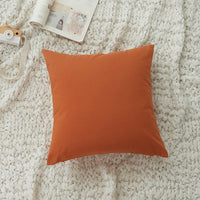 HKM-504979 Plaid and Solid Color Polyester Cotton Pillow Covers - Sizes 45x45 & 30x50
