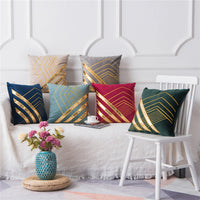 HKM-504979 Velvet Pillow Cushion Cover for Office, Solid Color, 45x45cm
