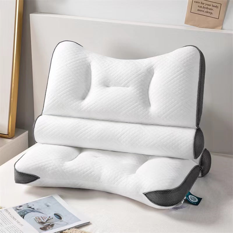 HKM-505107 Washable Neck Support and Back Traction Pillow - 40X60cm, Available in Blue and Gray