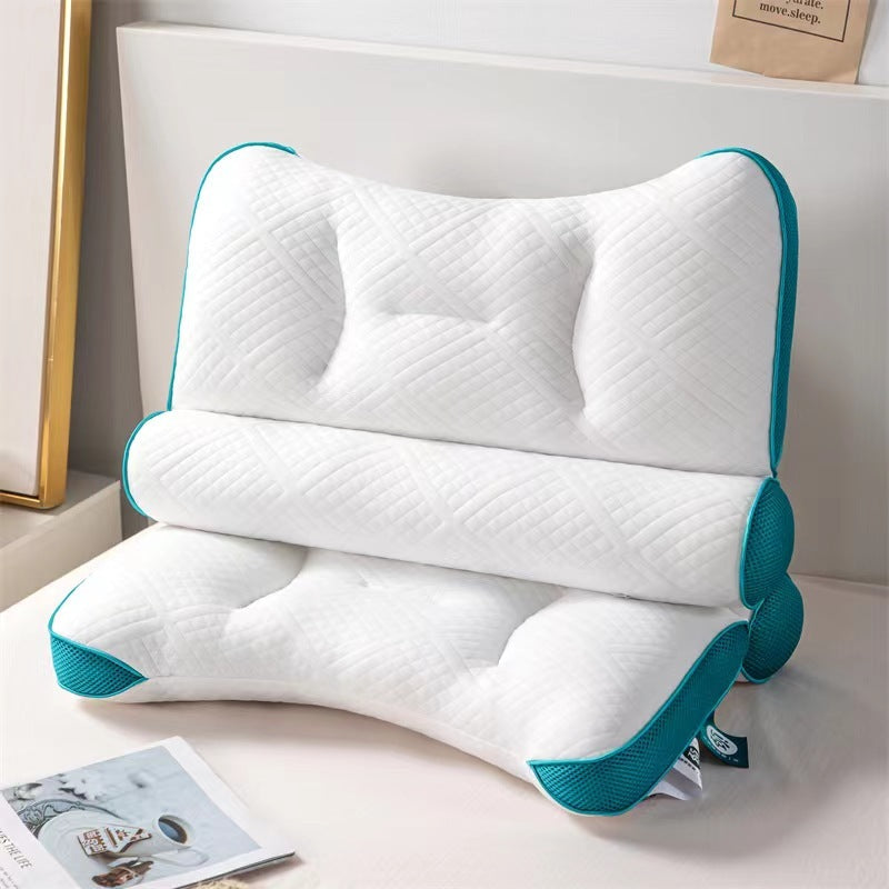 HKM-505107 Washable Neck Support and Back Traction Pillow - 40X60cm, Available in Blue and Gray