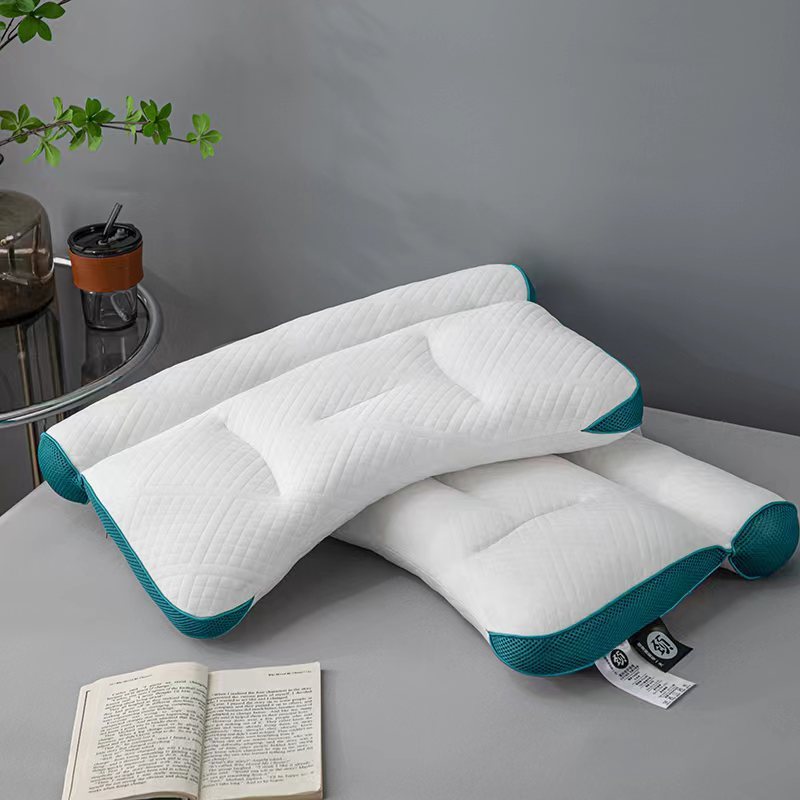 HKM-505107 Washable Neck Support and Back Traction Pillow - 40X60cm, Available in Blue and Gray