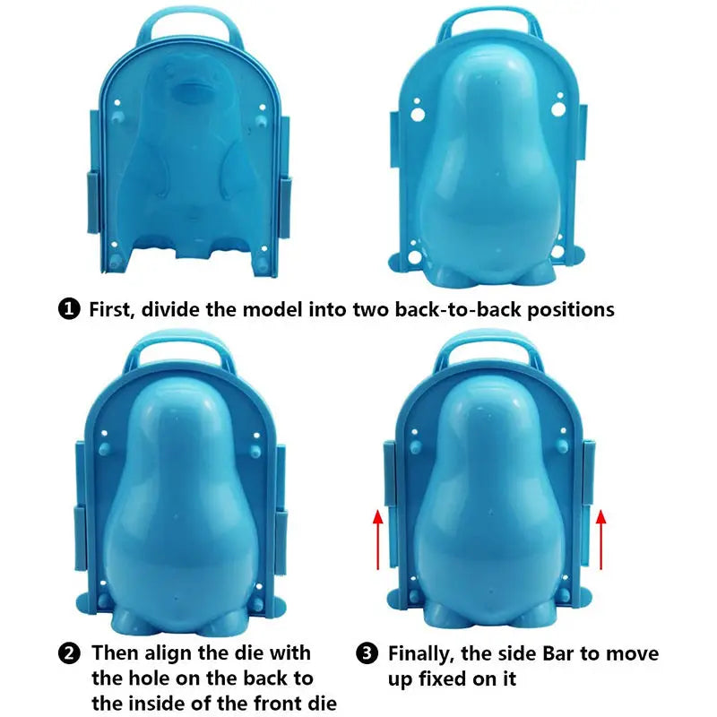 HKM-505235 Penguin Snowball Maker Tool - Fun Outdoor Winter Toy for Kids and Adults