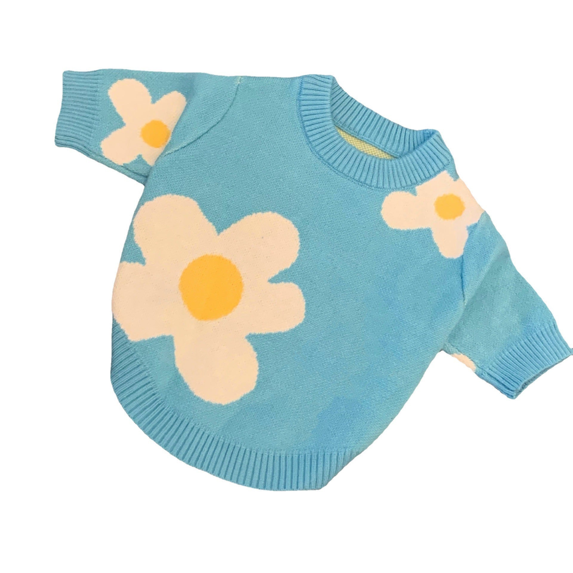 HKM-505235 Sky Blue Wool Sweater for Dogs and Cats - Sizes S to XXL Available