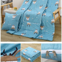 HKM-505299 Multifunctional Car Sofa Cushion and Pillow Quilt – 100% Cotton Filling
